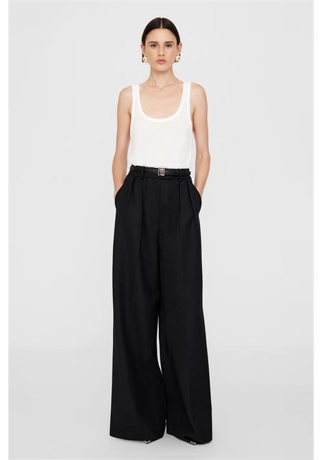 pantaloni lou donna neri ANINE BING | A-03-10389BLK26